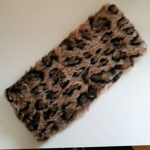ZARA Leopard Print Fur Infinity Scarf
