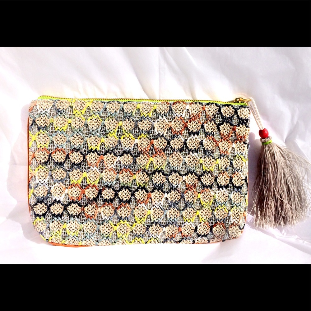 Miss Albright multicolored clutch with tassel