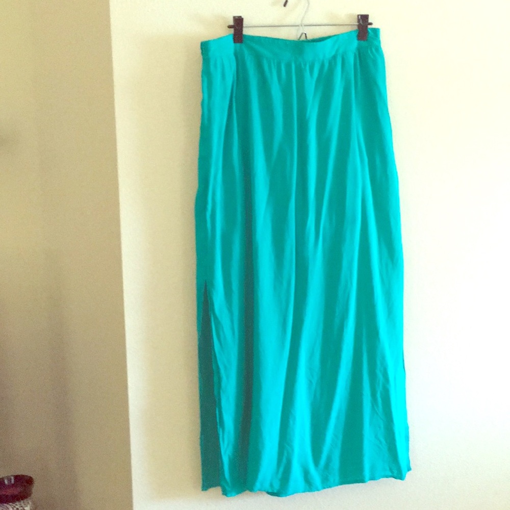 Teal Long skirt