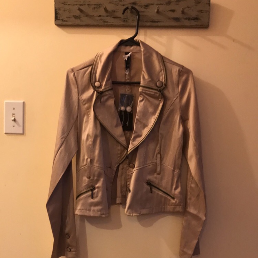  Blush silk bomber jacket 