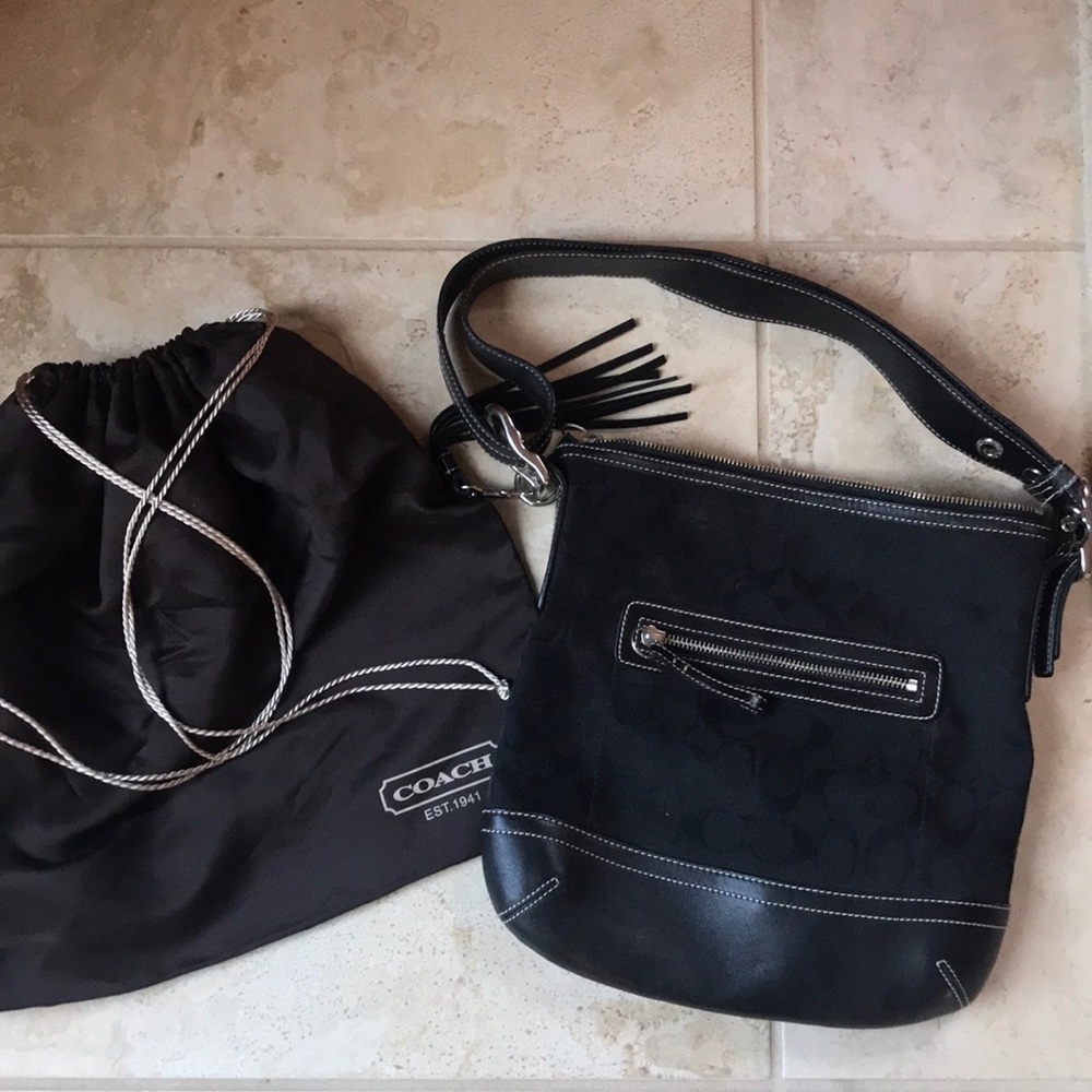 Black coach purse