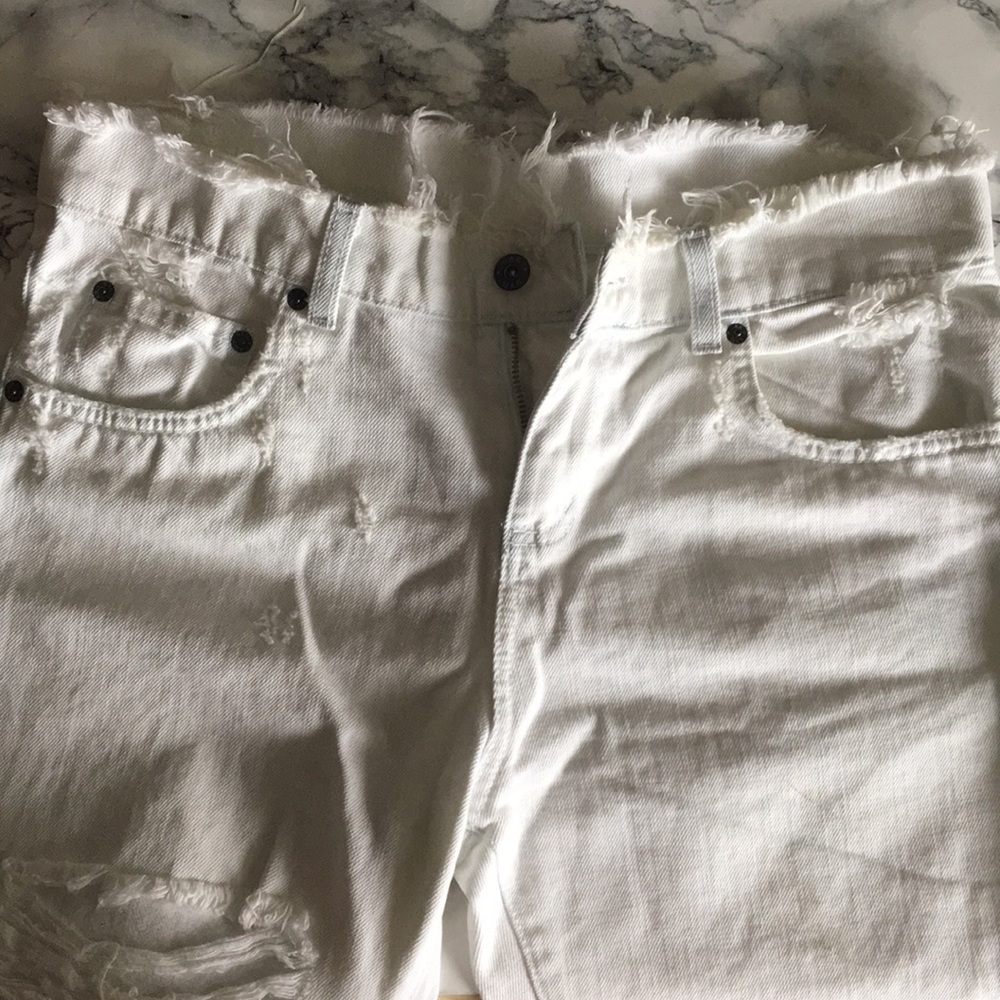 White Distressed Jeans