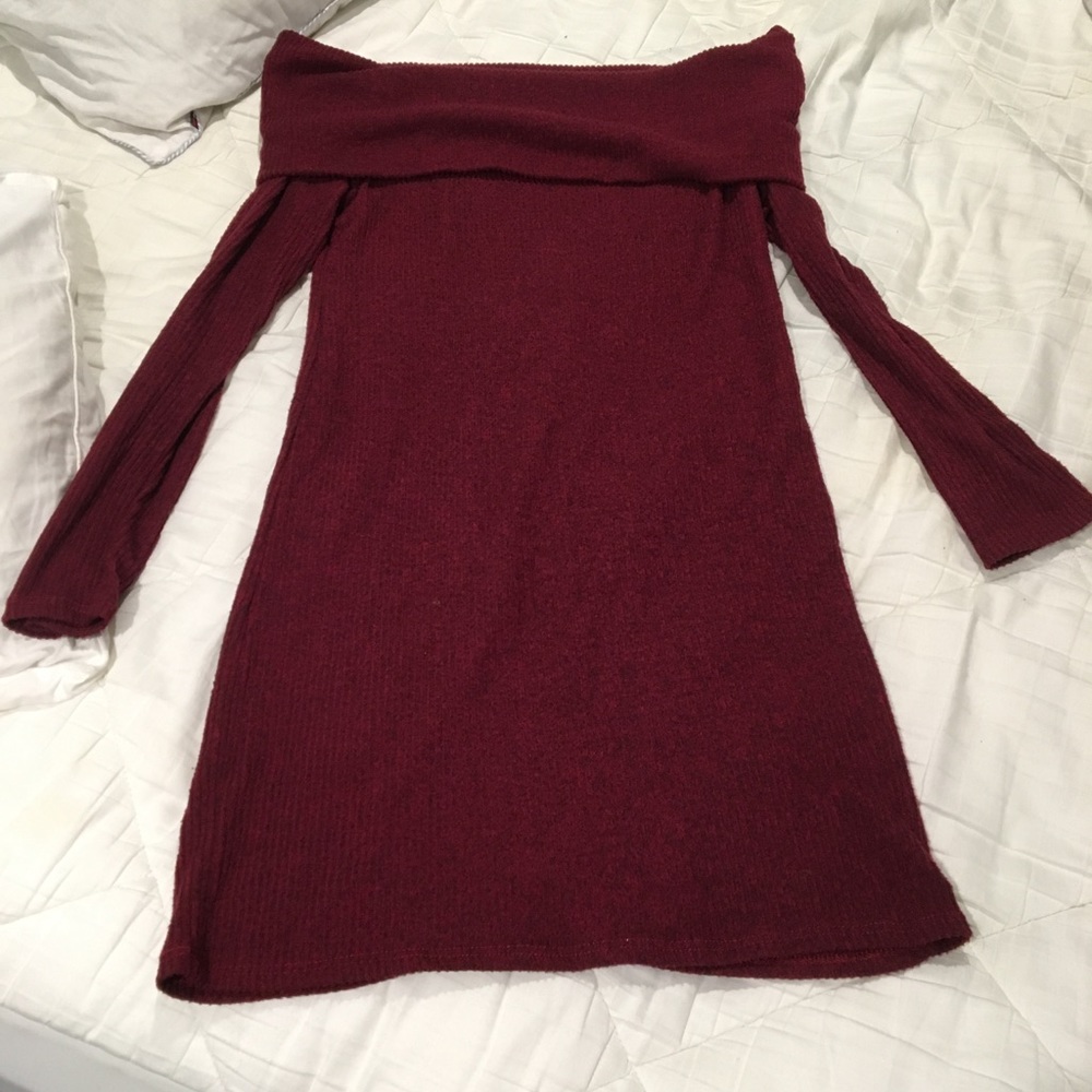 Off the shoulder sweater dress