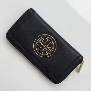 Tory Burch Amanda Zip Wallet Black