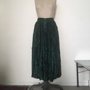SALE Green Velvet Boho Skirt