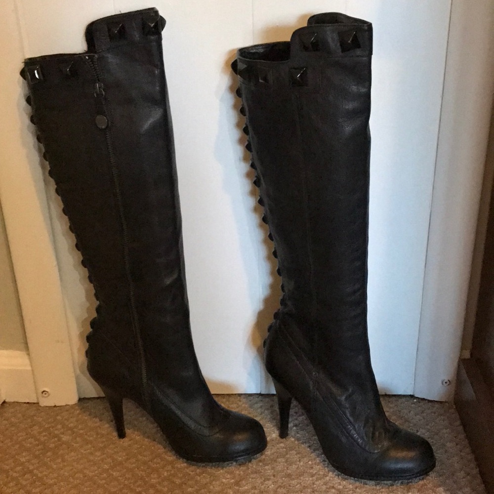 NEW Karen Millen black leather boots