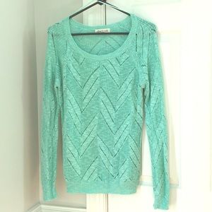 Mint green sweater from Olive & Oak