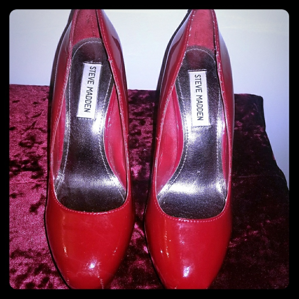 Red Platform Heels.
