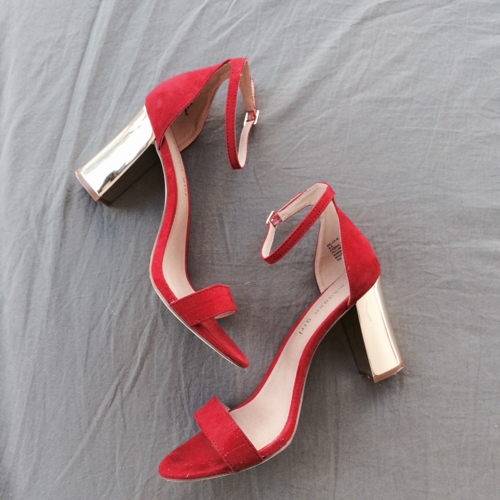Madden Girl Red Heels Size 8.5