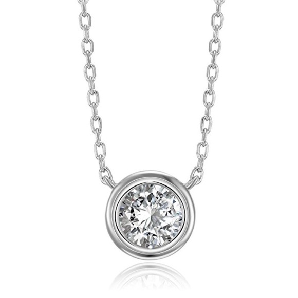 Jewelry - Sterling Solitaire Necklace in 3 Colors w Review!