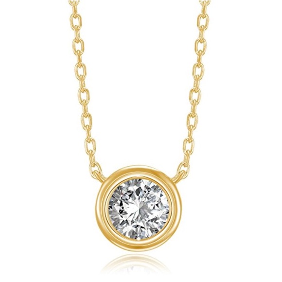 Sterling Solitaire Necklace in 3 Colors w Review! - Picture 3 of 10