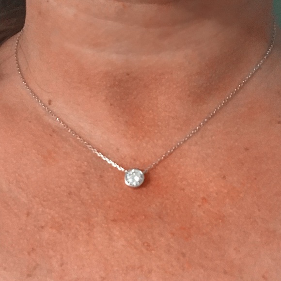 Sterling Solitaire Necklace in 3 Colors w Review! - Picture 5 of 10