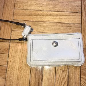 Coach White Wristlet