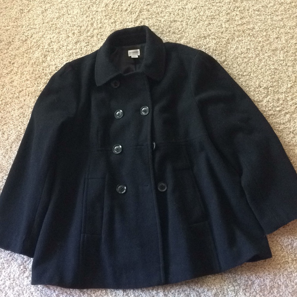 Motherhood Maternity Black Peacoat Size XL