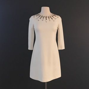 Eliza J white beaded holiday dress