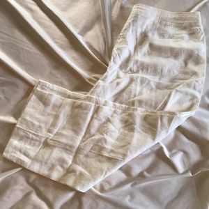 Jones New York white linen capris