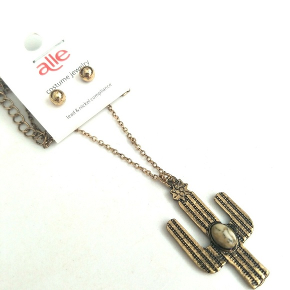 Cactus stone necklace set - Picture 2 of 2