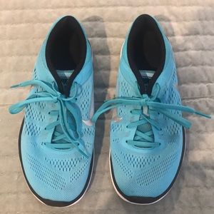 Blue Nike sneakers