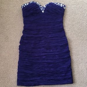 Royal Blue strapless Party Dress WORN ONCE size3/4