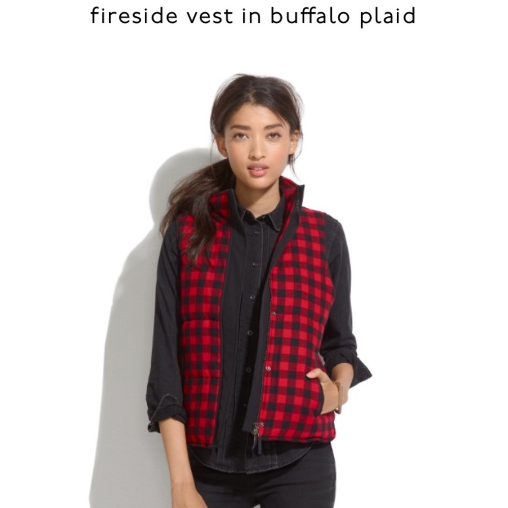 Madewell Fireside Vest in Buffalo Plaid