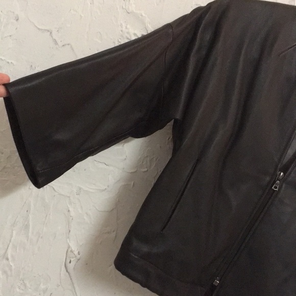 Max Azria Black Leather Jacket - Picture 2 of 10