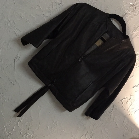 Max Azria Black Leather Jacket - Picture 5 of 10