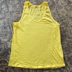 J. Crew yellow 100% cotton tank size M