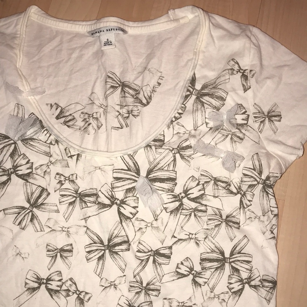 Banana Republic bow shirt