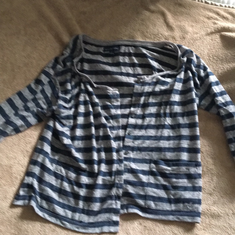 American eagle striped button up