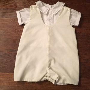Vintage Petit Ami Baby Romper w/ White Gingham