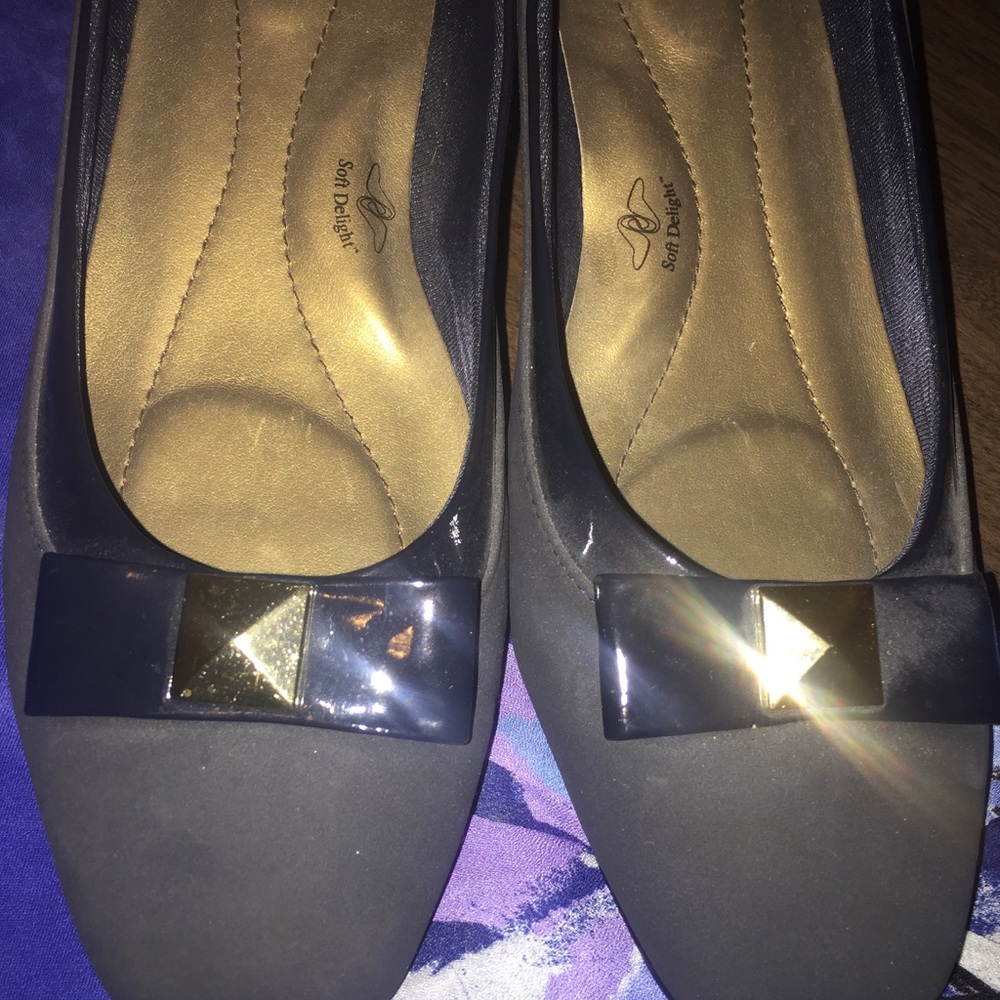 Dark Navy Soft Style Hushpuppies Dress Flats