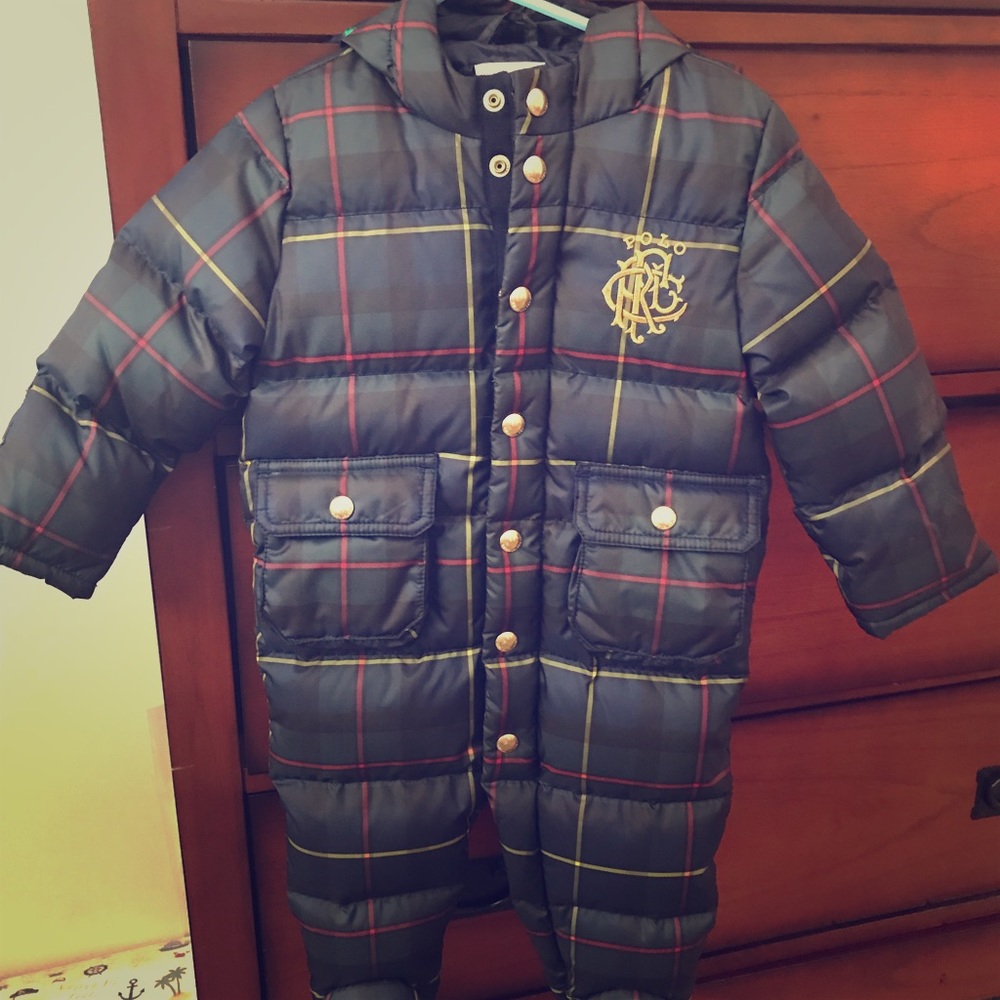 Ralph Lauren Plaid Infant Snowsuit