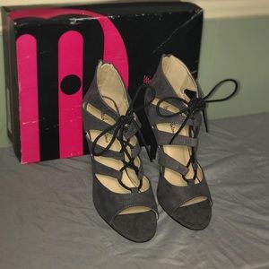 Never worn Michael Antonio Grey tie up shoes