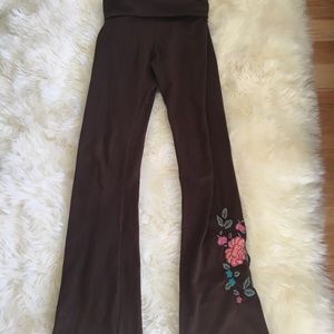 Hardtail fit and flare XS brown embroidered pants
