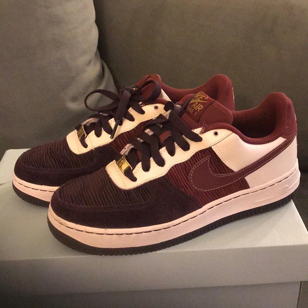 Burgundy & Light Pink Air Force 1 Size 5.5Y