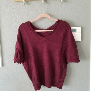 Burgundy gap sweater