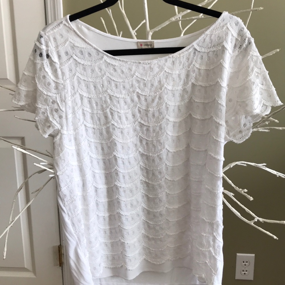 Cremieux Lace Tee