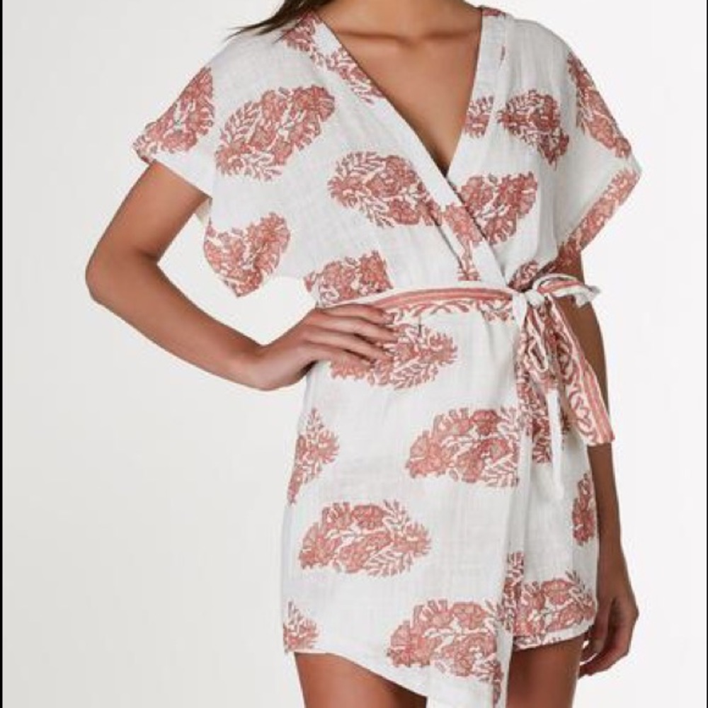 ISO wrap white pink floral romper