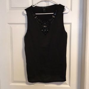 Black beaded tank top
