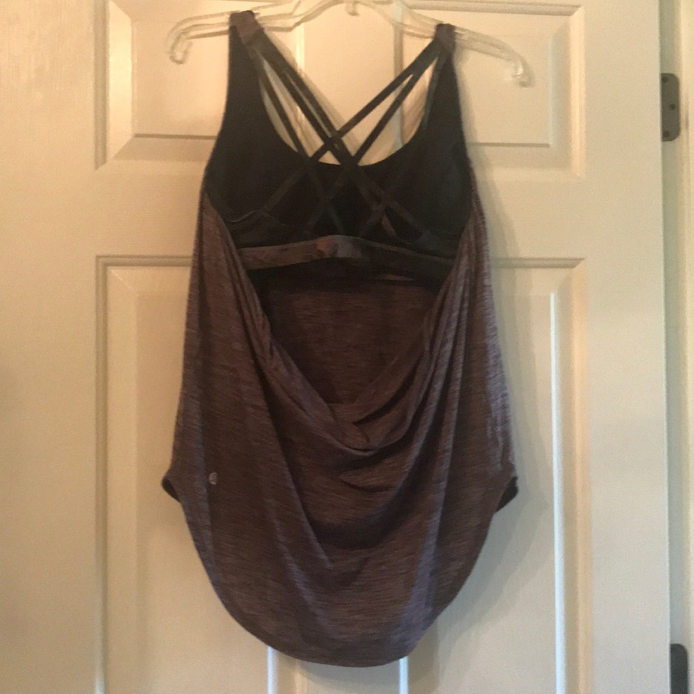 2in 1 tank with strappy open back bra