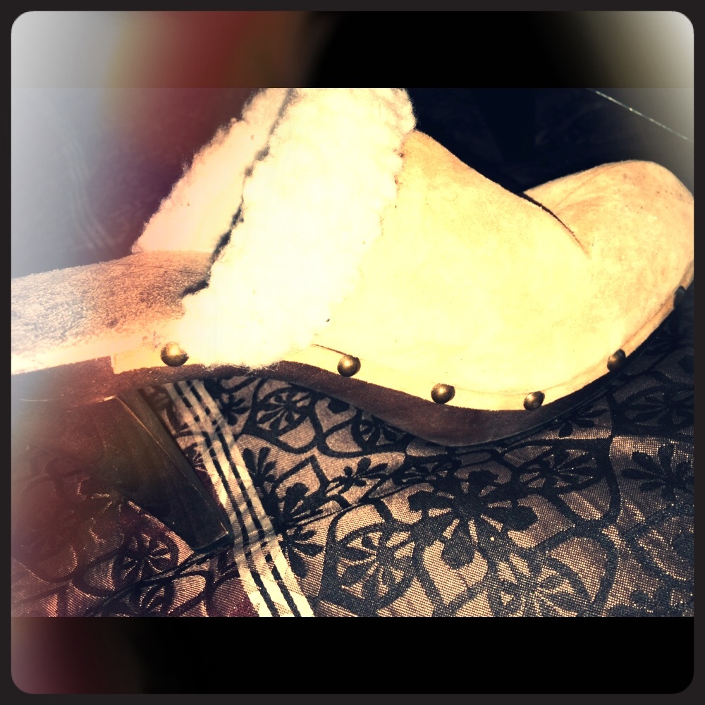 wool liner inside clogs