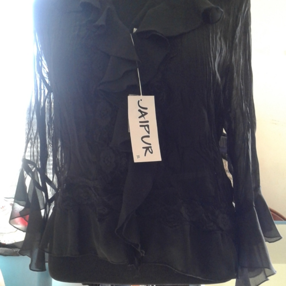 Sheer black top $15 or (2) for $25