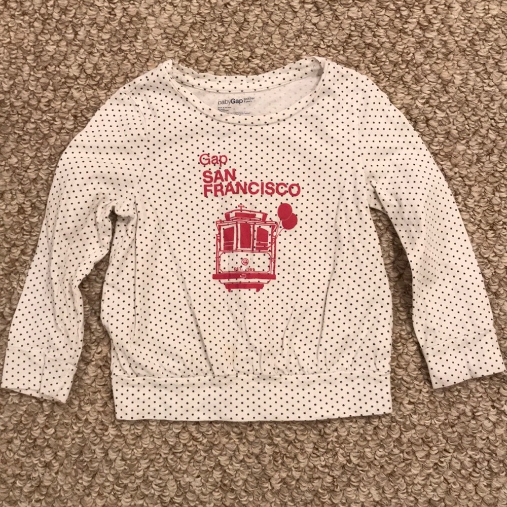 Gap Kids Long Sleeve Polka Dot SF Tee
