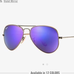 Rayban Aviator flash lenses- "Violet Mirror" color