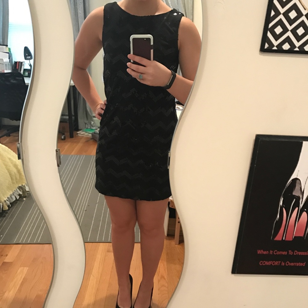 Sequin black cocktail dress, NWT