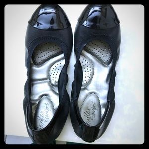 Deflex Comfort Black Scrunch Flats