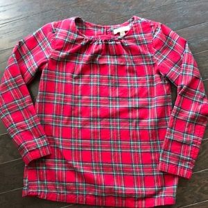 Christmas plaid size 10 girls plaid top
