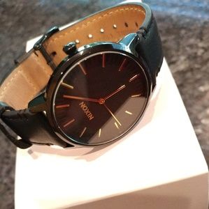 Nixon All Black/Gold Porter Leather