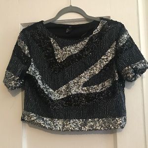 Sequins crop top
