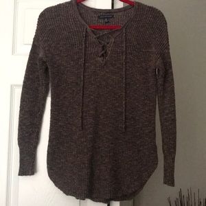 American Eagle Lace Up Sweater